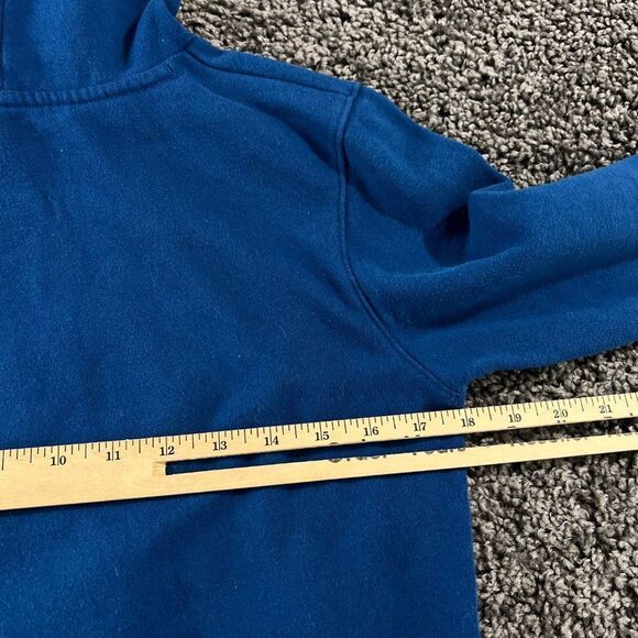 Under Armour Hoodie Cold Gear Youth Large Blue Pullover Long Sleeve Sweatshirt - Picture 11 of 14